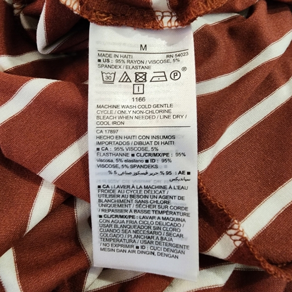NWT Old Navy Tank, brown and white striped, size Medium - Picture 4 of 5